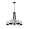Z-Lite Willow 5 Light Chandelier, Matte Black, Inner White & Outer Clear 426-5-MB - alternate 4